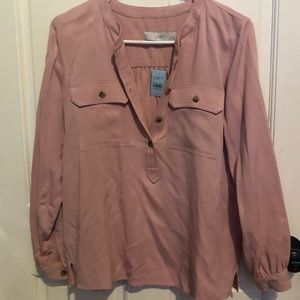 LOFT Long Sleeve Camp Shirt